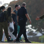 Released hostage, Elkana Bohbot, who was kidnapped during the deadly October 7, 2023 attack by Hamas and taken to Gaza, arrives at Sheba Medical Center, amid a ceasefire between Israel and Hamas in Gaza, in Ramat Gan, Israel October 13, 2025. REUTERS/Hannah McKay