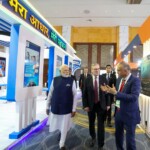 PM Narendra Modi and PM Keir Starmer of UK visited the Business Expo at the Global Fintech Fest 2025, Jio World Convention Centre, Mumbai