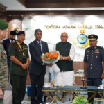 Defence Minister Rajnath Singh landed at Subang Airbase, Malaysia for a two-day visit to Kuala Lumpur to attend the 12th ASEAN Defence Ministers’ Meeting - Plus (ADMM-Plus) and he was received by High Commissioner of India to Malaysia B.N. Reddy