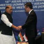 Kuala Lumpur: Defence Mionister Rajnath Singh exchanged views with Singapore’s Minister for Defence Chan Chun Sing