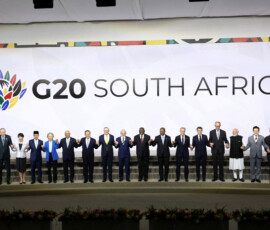 Leaders pose for a family photo on the first day of the G20 Leaders' Summit at the Nasrec Expo Centre in Johannesburg, South Africa, November 22, 2025. REUTERS/Yves Herman/Pool TPX IMAGES OF THE DAY