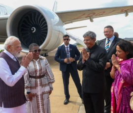Narendra Modi landed in Johannesburg for the G20 Summit related engagements