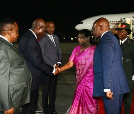 President Droupadi Murmu has landed in Luanda, the capital city of Angola
