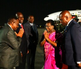 President Droupadi Murmu has landed in Luanda, the capital city of Angola