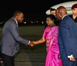 President Droupadi Murmu has landed in Luanda, the capital city of Angola