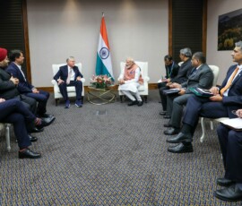 Johannesburg: PM Narendra Modi interacted with Naspers Chairman Koos Bekker and Group CEO Fabricio Bloisi