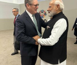 PM Narendra Modi spoke with UK Prime Minister Keir Starmer, on the sidelines of the G20 Johannesburg Summit.