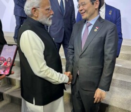 PM Narendra Modi met with Singapore PM Lawrence Wong, on the sidelines of the G20 Summit in Johannesburg.
