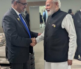PM Narendra Modi interacted with WHO Director-General Dr Tedros Adhanom Ghebreyesus on the sidelines of the G20 Summit in Johannesburg