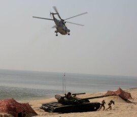 Glimpses of Exercise Trishul 2025 from Madhavpur Beach, Porbandar, Gujarat,