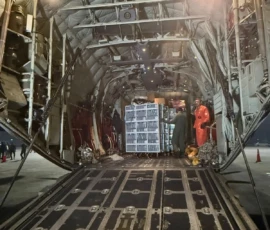 Operation Sagar Bandhu: Another Indian Air Force C130J carrying approx 10 tons of disaster response supplies, BHISHM Cubes and a medical team for on-site training & support has landed in Colombo