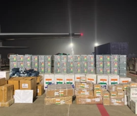 Operation Sagar Bandhu: Another Indian Air Force C130J carrying approx 10 tons of disaster response supplies, BHISHM Cubes and a medical team for on-site training & support has landed in Colombo