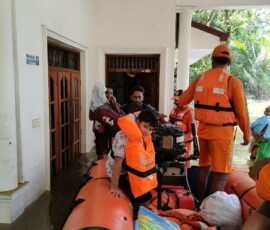 Under Operation Sagar Bandhu NDRF India teams carried out multiple evacuations in Puttalam, Sri Lanka, rescuing stranded people including infants, children and females