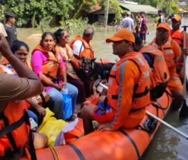 Under Operation Sagar Bandhu NDRF India teams carried out multiple evacuations in Puttalam, Sri Lanka, rescuing stranded people including infants, children and females