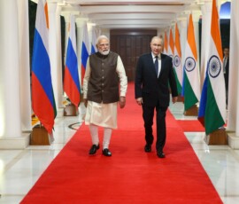 Prime Minister Narendra Modi welcomed President Vladimir Putin at 7, Lok Kalyan Marg, New Delhi