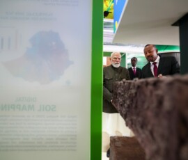 Prime Minister Abiy Ahmed Ali drove PM Narendra Modi to the Science Museum in Ethiopia
