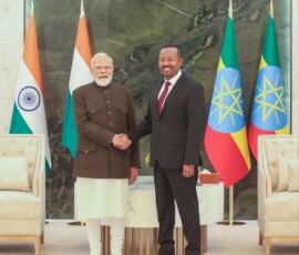 PM Narendra Modi arrives in Addis Ababa on his maiden bilateral visit to Ethiopia where he was personally received by the PM of Ethiopia Abiy Ahmed Ali