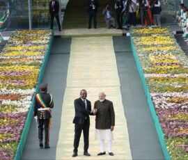 PM Narendra Modi arrives in Addis Ababa on his maiden bilateral visit to Ethiopia where he was personally received by the PM of Ethiopia Abiy Ahmed Ali
