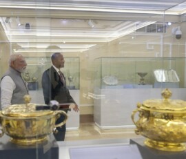 PM Narendra Modi and Prime Minister Abiy Ahmed Ali visited the National Palace Museum in Addis Ababa