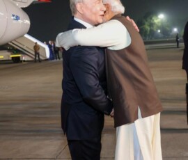 PM Narendra Modi receives Russian President Vladimir Putin at the airport