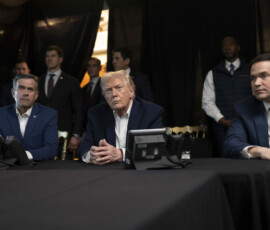 President Donald Trump monitors U.S. military operations in Venezuela, from Mar-a-Lago Club in Palm Beach, Florida, on Saturday, January 3, 2026. (Official White House Photo by Molly Riley)