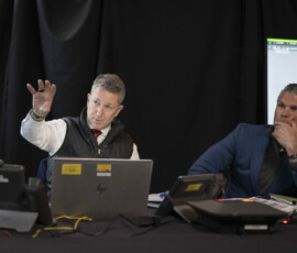 Chairman of the Joint Chiefs of Staff Gen. Dan Caine and Department of War Secretary Pete Hegseth monitor U.S. military operations in Venezuela, from Mar-a-Lago Club in Palm Beach, Florida, on Saturday, January 3, 2026. (Official White House Photo by Molly Riley)