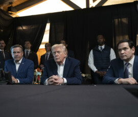 President Donald Trump monitors U.S. military operations in Venezuela, from Mar-a-Lago Club in Palm Beach, Florida, on Saturday, January 3, 2026. (Official White House Photo by Molly Riley)