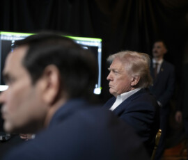 President Donald Trump monitors U.S. military operations in Venezuela, from Mar-a-Lago Club in Palm Beach, Florida, on Saturday, January 3, 2026. (Official White House Photo by Molly Riley)