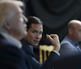 President Donald Trump and Secretary of State Marco Rubio monitor U.S. military operations in Venezuela, from Mar-a-Lago Club in Palm Beach, Florida, on Saturday, January 3, 2026. (Official White House Photo by Molly Riley)