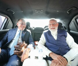 PM Narendra Modi and PM Anwar Ibrahim headed to the community programme in Kuala Lumpur