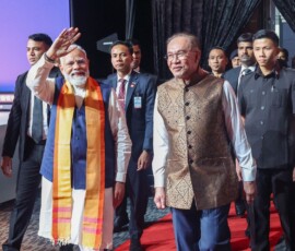 PM Narendra Modi attended the community programme in Kuala Lumpur that included an exhibition on the Indian community in Malaysia
