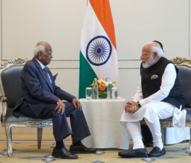 PM Narendra Modi met Indian National Army veteran Shri Jeyaraj Raja Rao in Malaysia