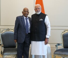 PM Narendra Modi met Indian National Army veteran Shri Jeyaraj Raja Rao in Malaysia