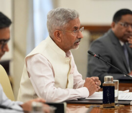 India’s Minister of External Affairs S. Jaishankar holds talks with U.S. Secretary of State Marco Rubio (not pictured), in New Delhi, India, May 24, 2026. Julia Demaree Nikhinson/Pool via REUTERS