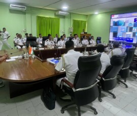 During the ongoing visit to Myanmar, Navy Chief Admiral Dinesh K Tripathi was received at the Central Naval Command Headquarters, Yangon with a ceremonial Guard of Honour.CNS held discussions with RAdm Aung Aung Naing, Commander, Central Naval Command, Myanmar Navy, and RAdm Khun Aung Kyaw, Commander, Naval Training Command.