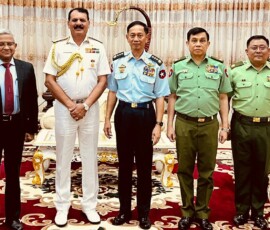 As part of his ongoing visit to Myanmar, Adm Dinesh K Tripathi, CNS, called on General Htun Aung, Minister of Defence of Myanmar