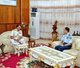 As part of his ongoing visit to Myanmar, Adm Dinesh K Tripathi, CNS, called on General Htun Aung, Minister of Defence of Myanmar