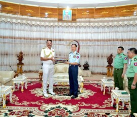 As part of his ongoing visit to Myanmar, Adm Dinesh K Tripathi, CNS, called on General Htun Aung, Minister of Defence of Myanmar