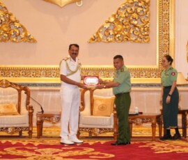 As part of his ongoing visit to Myanmar, Adm Dinesh K Tripathi, CNS, held bilateral discussions with Senior-General Ye Win Oo, Commander-in-Chief of the Myanmar Defence Forces, at Nay Pyi Taw