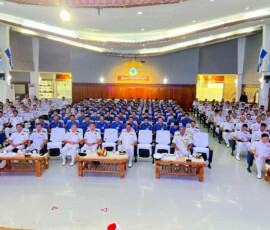 During his ongoing visit to Myanmar, Adm Dinesh K Tripathi, CNS, addressed the staff officers and trainee officers from various units at the Naval Training Command NTC of the Myanmar Navy