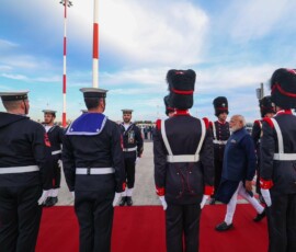 Prime Minister Narendra Modi arrives in Rome on an official visit to Italy.