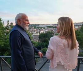 Italian PM Giorgia Meloni hosted PM Modi over a dinner