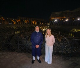 PM Meloni & PM Modi visit to the iconic Colosseum
