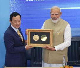 PM Modi was conferred the Agricola Medal by QU Dongyu, Director General of FAO at a ceremony at Food and Agriculture Organization Headquarters in Rome