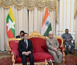 The Governor of Maharashtra Jishnu Dev Varma hosted a reception in honour of the President of Myanmar, U Min Aung Hlaing and the high-level delegation accompanying him at Maharashtra Lok Bhavan Mumbai