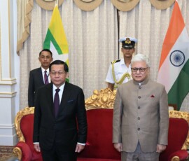 The Governor of Maharashtra Jishnu Dev Varma hosted a reception in honour of the President of Myanmar, U Min Aung Hlaing and the high-level delegation accompanying him at Maharashtra Lok Bhavan Mumbai