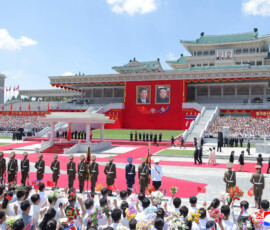 Chinese President Xi Jinping and his wife, first lady Peng Liyuan are welcomed by North Korean leader Kim Jong Un and his wife Ri Sol Ju, during Xi's state visit to Pyongyang, North Korea, in this picture taken June 8, 2026 and released June 9, 2026. KCNA via REUTERS ATTENTION EDITORS - THIS IMAGE WAS PROVIDED BY A THIRD PARTY. REUTERS IS UNABLE TO INDEPENDENTLY VERIFY THIS IMAGE. NO THIRD PARTY SALES. SOUTH KOREA OUT. NO COMMERCIAL OR EDITORIAL SALES IN SOUTH KOREA.