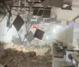 Damage at Simon Bolivar International airport after an earthquake, in Maiquetia, Venezeula, June 24, 2026, in this still image obtained from a social media video. Wilmer Azuaje/via REUTERS THIS IMAGE HAS BEEN SUPPLIED BY A THIRD PARTY. MANDATORY CREDIT. NO RESALES. NO ARCHIVES. Verification Lines: The location of the video was verified by the ceiling, signage and floor design which matched archive and imagery of Simon Bolivar International Airport in Maiquetia, Venezuela. The video was filmed at the coordinates: 10.598665374102927, -66.98241535277018. The date was verified by a USGS report of two earthquakes that hit Venezuela on June 24. Venezuela’s Interior Ministry said buildings and houses plummeted after the earthquakes.