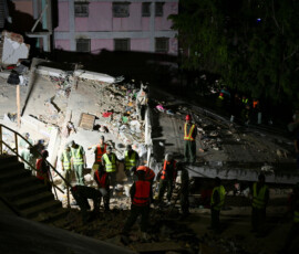 Emergency services work at the site of a collapsed building after an earthquake, in Caracas, Venezuela, June 24, 2026. REUTERS/Gaby Oraa