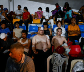 People rest as they receive treatment in a field hospital in the aftermath of earthquakes, in La Guaira, Venezuela, June 24, 2026. REUTERS/Maxwell Briceno TPX IMAGES OF THE DAY